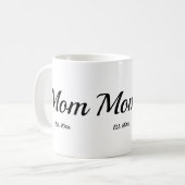 Mom Established New Mom Gift  Kaffeetasse (Vorderseite Links)