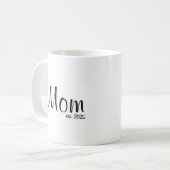 Mom Established New Mom Gift Kaffeetasse (Vorderseite Links)