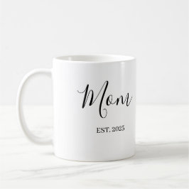 Mom Established New Mom Gift Minimalist Kaffeetasse