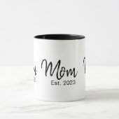 Mom Established New Mom Gift Tasse (Zentrum)