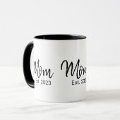Mom Established New Mom Gift Tasse (Vorderseite Links)