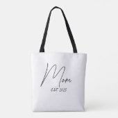 Mom Established New Mom Gift Tote Bag Tasche (Rückseite)