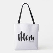Mom Established New Mom Gift Tote Bag Tasche (Rückseite)
