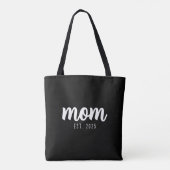 Mom Established New Mom Gift Tote Bag Tasche (Rückseite)
