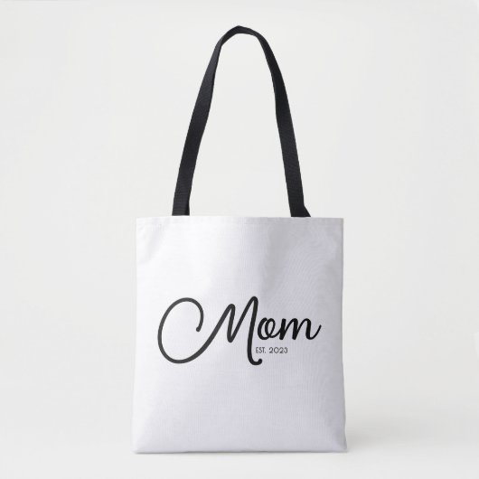 Mom Established New Mom Gift Tote Bag Tasche (Vorderseite)
