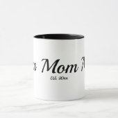 Mom Established New Mom Gift Two-Tone Coffee Mug Tasse (Zentrum)