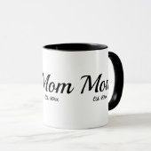 Mom Established New Mom Gift Two-Tone Coffee Mug Tasse (VorderseiteRechts)