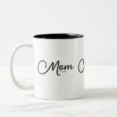 Mom Established New Mom Gift Two-Tone Coffee Mug Zweifarbige Tasse (Links)