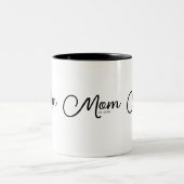 Mom Established New Mom Gift Two-Tone Coffee Mug Zweifarbige Tasse (Mittel)