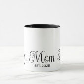 Mom Established New Mom Gift Two-Tone Coffee Tasse (Zentrum)