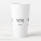 Mom Established New Mom Gift Two-Toned Latte Mug Milchtasse (Vorderseite)