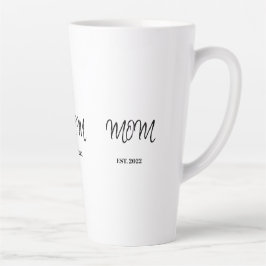 Mom Established New Mom Gift Two-Toned Latte Mug Milchtasse