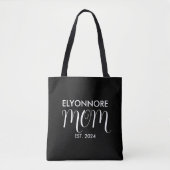 Mom Established New Mom Gift White Custom Name  Tasche (Vorderseite)