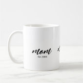 Mom Established New Mom Script Gift Kaffeetasse (Links)