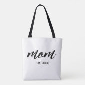Mom Established New Mom Script Gift Tasche (Rückseite)