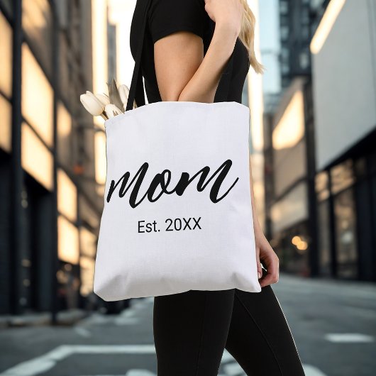 Mom Established New Mom Script Gift Tasche