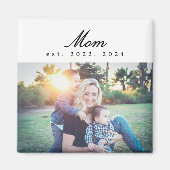 Mom Established Photo Gift Magnet (Vorne)