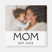 Mom Established Photo Gift Magnet (Vorne)