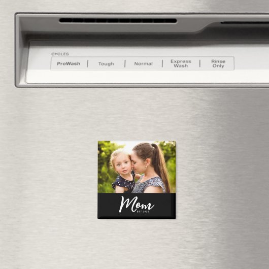 Mom Established Photo Gift Magnet (In Situ (Geschirrspüler))