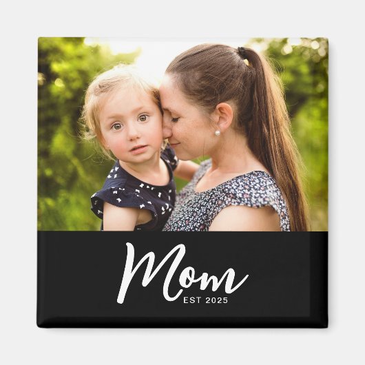 Mom Established Photo Gift Magnet (Vorne)
