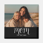 Mom Established Photo Gift Magnet (Vorne)