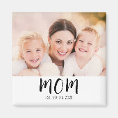 Mom Established Photo Gift Magnet (Vorne)