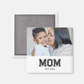 Mom Established Photo Gift Magnet (Vorderseite/Rückseite)