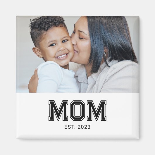 Mom Established Photo Gift Magnet (Vorne)