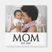 Mom Established Photo Gift Magnet (Vorne)