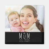 Mom Established Photo Gift Magnet (Vorne)
