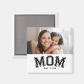 Mom Established Photo Gift Magnet (Vorderseite/Rückseite)