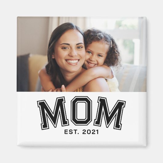 Mom Established Photo Gift Magnet (Vorne)