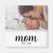 Mom Established Photo Gift Magnet (Vorne)