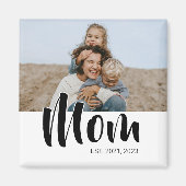 Mom Established Photo Gift Magnet (Vorne)