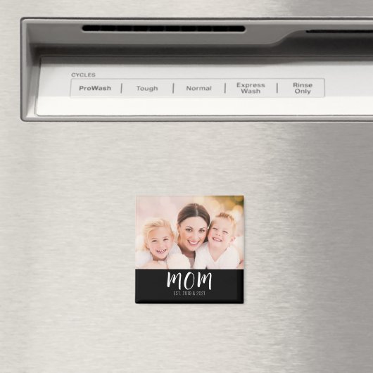 Mom Established Photo Gift Magnet (In Situ (Geschirrspüler))