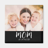 Mom Established Photo Gift Magnet (Vorne)