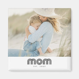 Mom Established Photo Gift Magnet