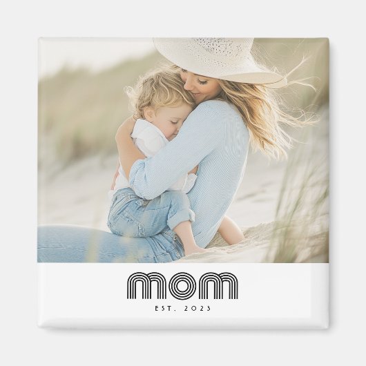 Mom Established Photo Gift Magnet (Vorne)