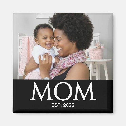 Mom Established Photo Gift Magnet (Vorne)