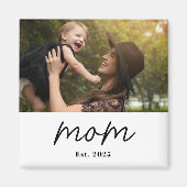 Mom Established Photo Gift Magnet (Vorne)