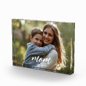 Mom Established Photo Mother's Day Acrylic Block (Rechts)