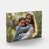 Mom Established Photo Mother's Day Acrylic Block (Links)