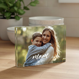 Mom Established Photo Mother's Day Acrylic Block