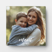 Mom Established Photo Mother's Day Fotoplatte (Vorderseite)
