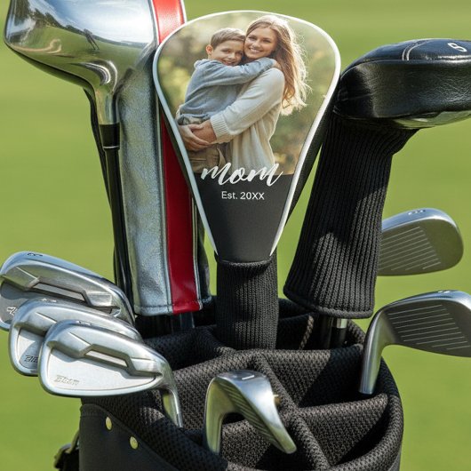 Mom Established Photo Mother's Day Golf Headcover