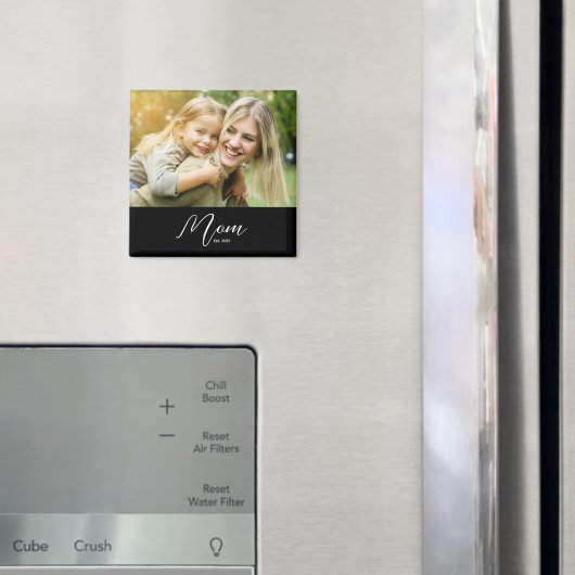 Mom Established Photo Mother's Day Magnet (In Situ (Kühlschrank))