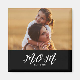 Mom Established Photo Mother's Day Magnet