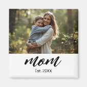 Mom Established Photo Mother's Day Magnet (Vorne)