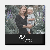 Mom Established Photo Mother's Day Magnet (Vorne)