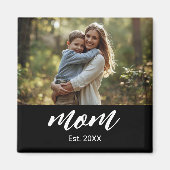 Mom Established Photo Mother's Day Magnet (Vorne)